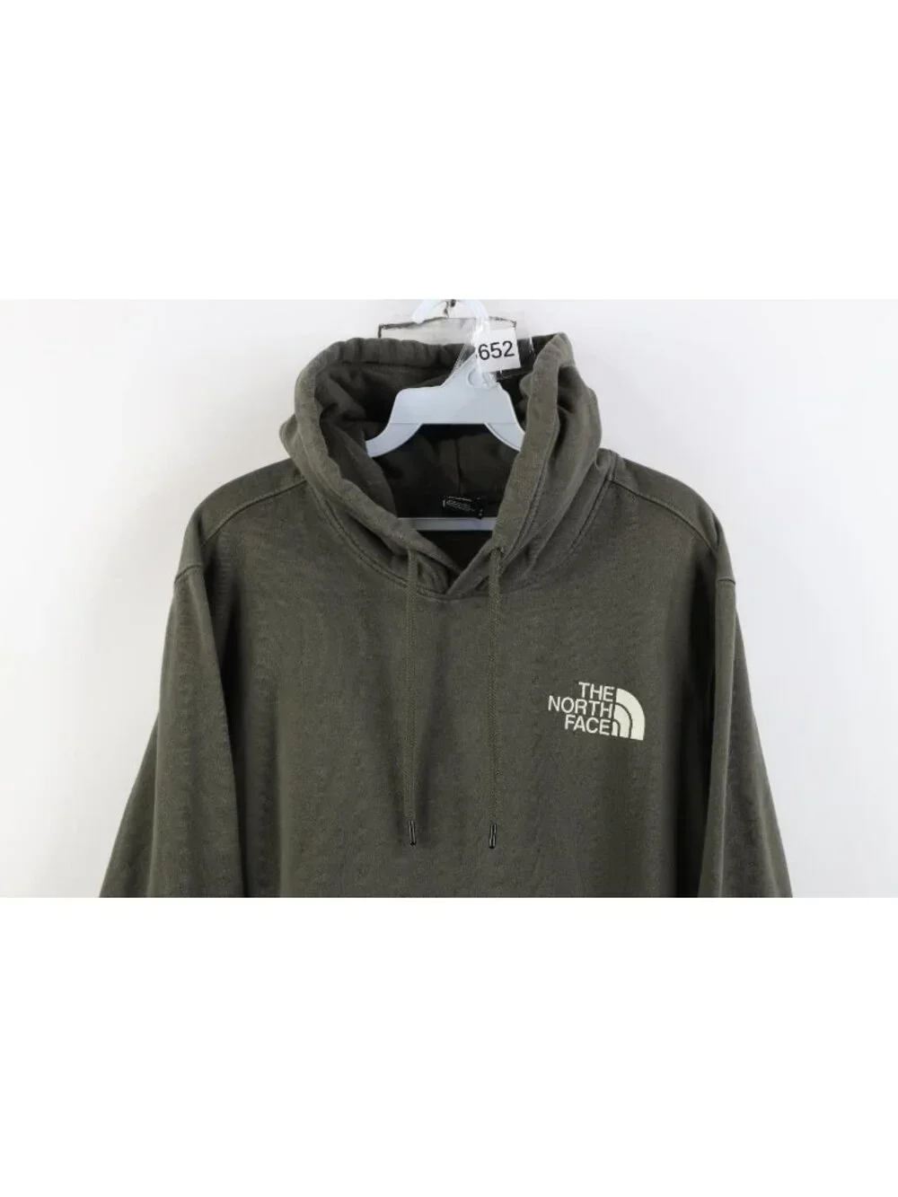 Vtg Y2K The North Face Mens Medium Faded Spell Out Box Logo Hoodie Sweatshirt